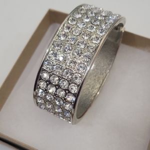 Rhinestone cuff bracelet